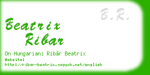 beatrix ribar business card