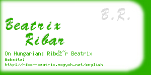 beatrix ribar business card